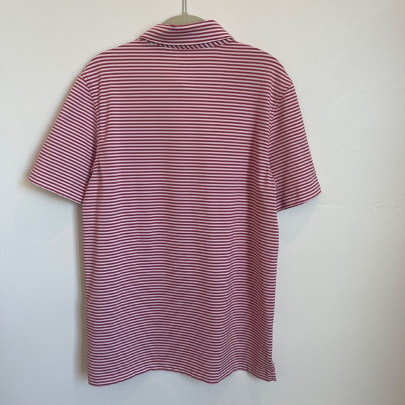 Vineyards Vines Performance Red & White Striped Polo Golf Sport Shirt Small - Picture 3 of 7